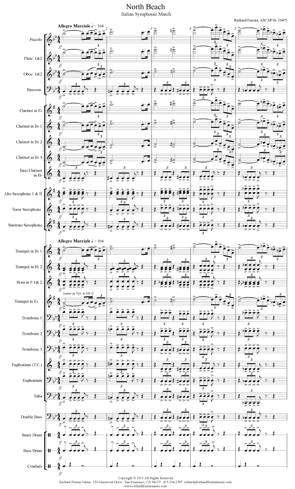 North Beach Italian Symphonic March RFM 1012